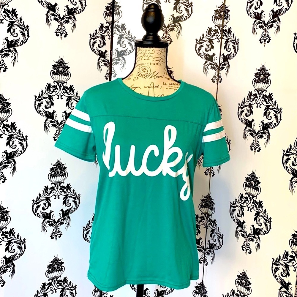 🍀 Green & White Lucky Shirt!